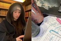 Annie du All Day Project, en train d'étudier avec une boisson énergisante... Est-ce que la caféine est vraiment si élevée ?