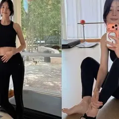 « Une silhouette à 42 ans ? »… Han Ji-hye dévoile son secret pour un ventre plat et des abdos dessinés : « cet exercice »